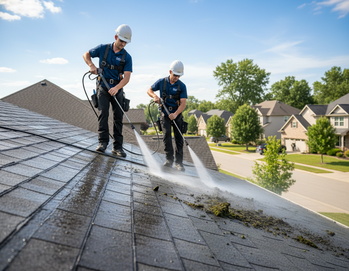 Roof Cleaning In Lewis Center